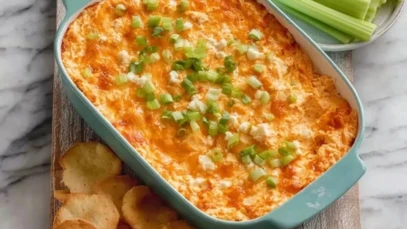 Easy Buffalo Chicken Cottage Cheese Dip