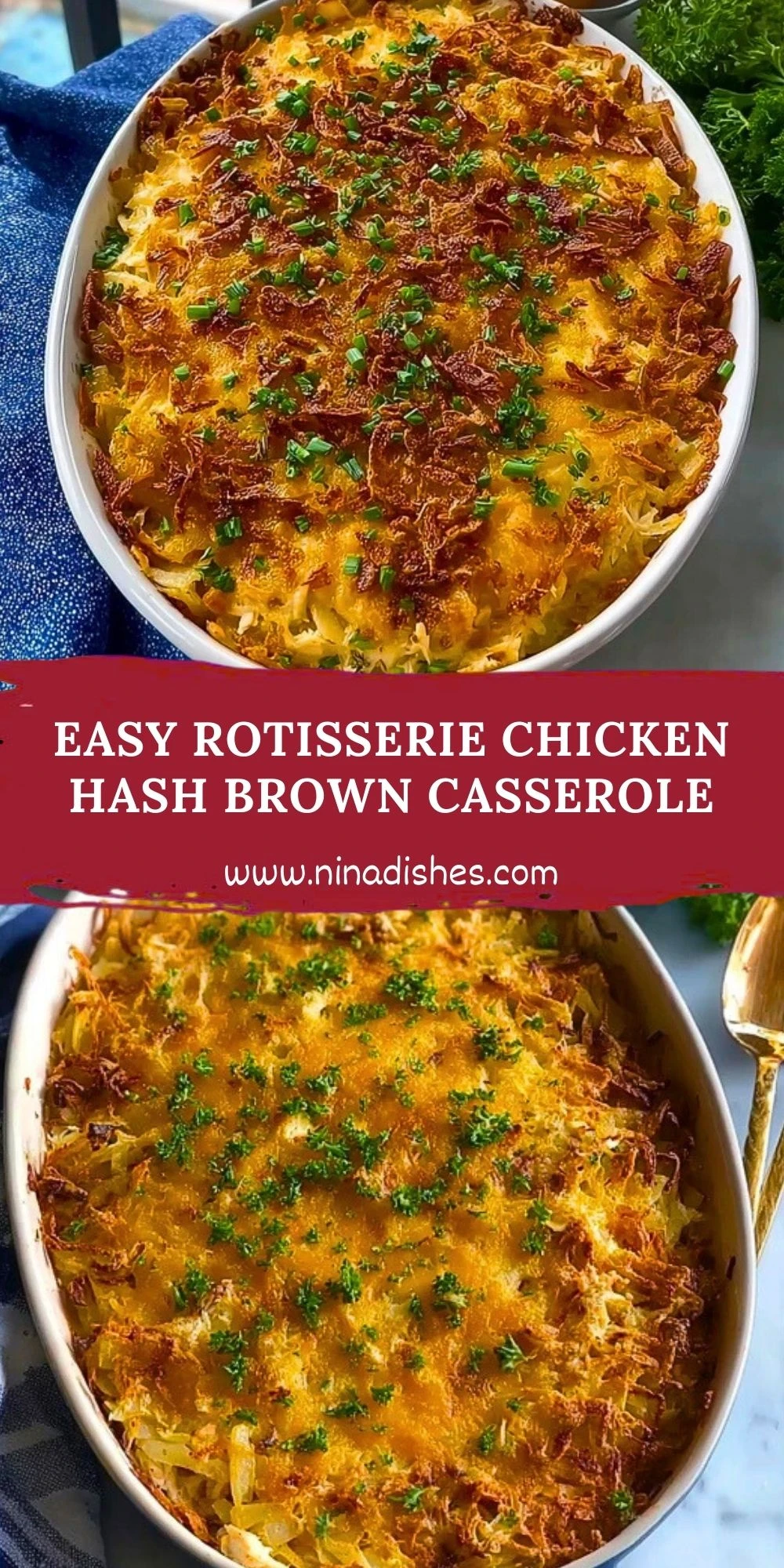 Easy Rotisserie Chicken Hash Brown Casserole (2)