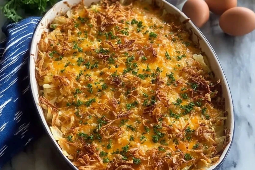 Easy Rotisserie Chicken Hash Brown Casserole