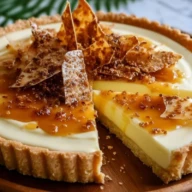 Eggnog Crème Tart with Caramel Shards