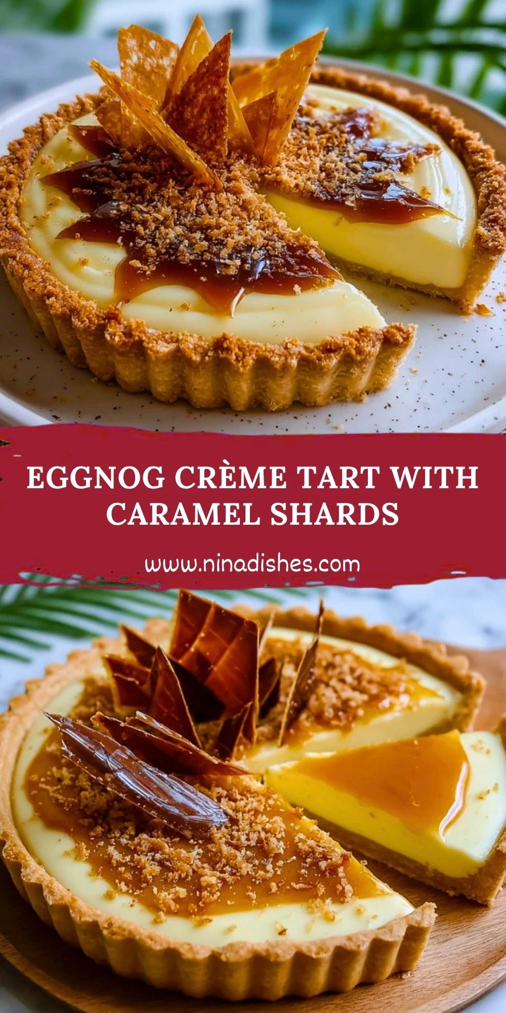 Eggnog Crème Tart with Caramel Shards (2)