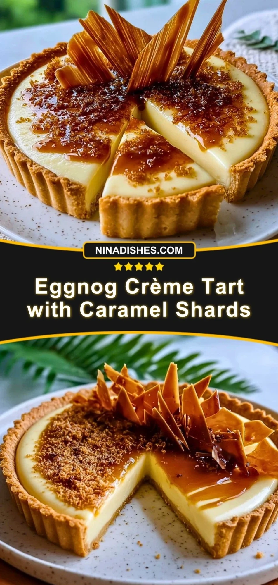 Eggnog Crème Tart with Caramel Shards (3)