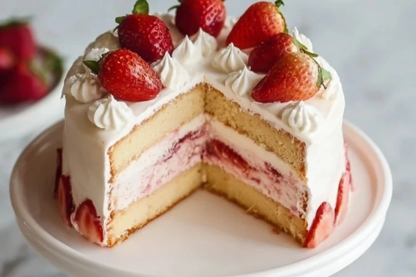 Strawberry Vanilla Cake