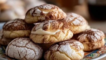 Tiramisu Crinkle Cookies