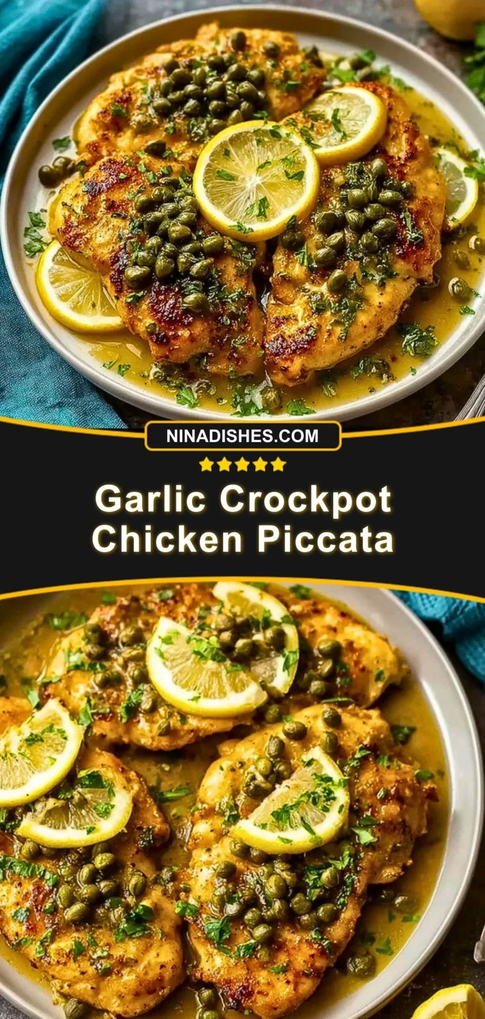 Garlic Crockpot Chicken Piccata (3)
