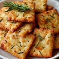 Homemade Parmesan Rosemary Crackers