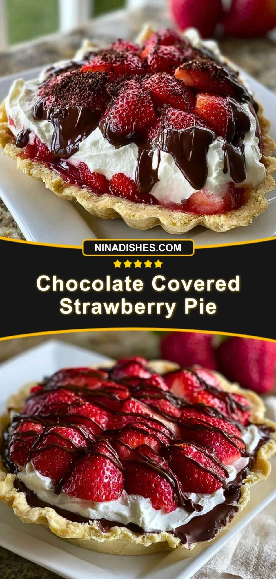 Chocolate Covered Strawberry Pie (3)