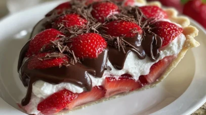 Chocolate Covered Strawberry Pie