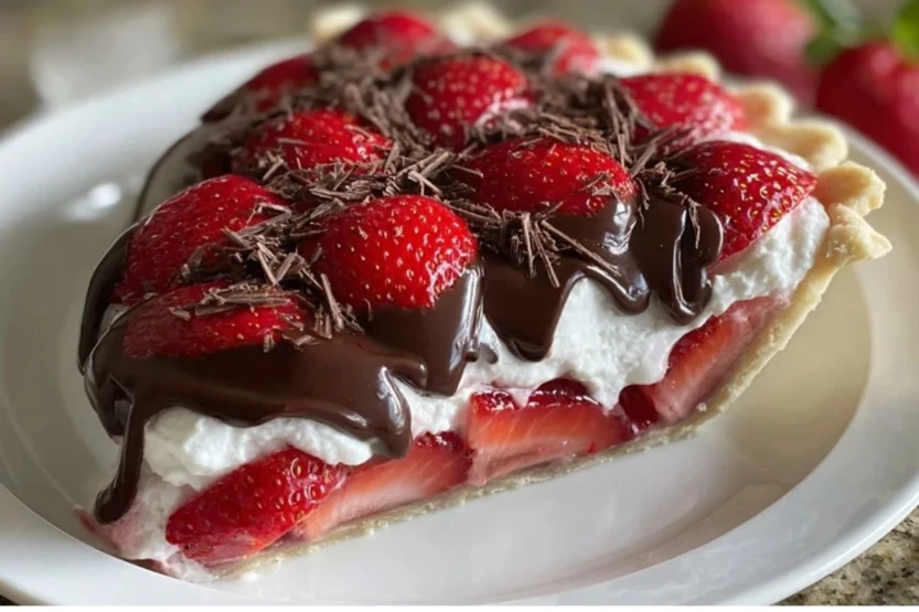 Chocolate Covered Strawberry Pie