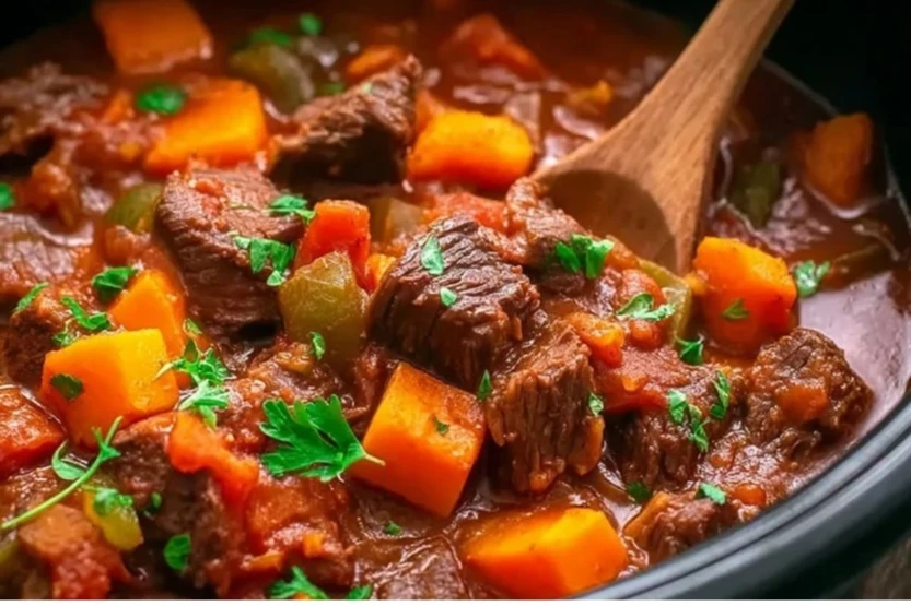 Crockpot Sweet Potato Beef Stew