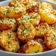 Crispy Cheesy Garlic Potatoes
