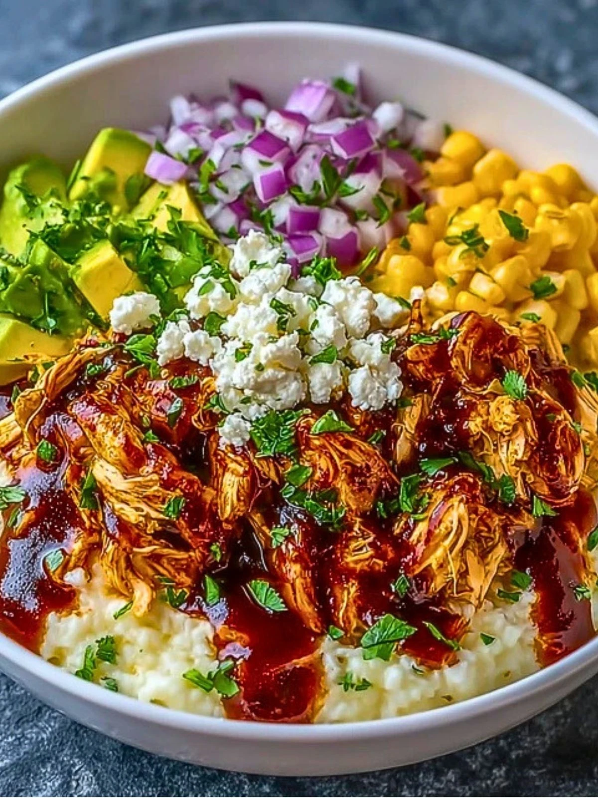 High Protein BBQ Chicken Cottage Cheese Bowl (1)