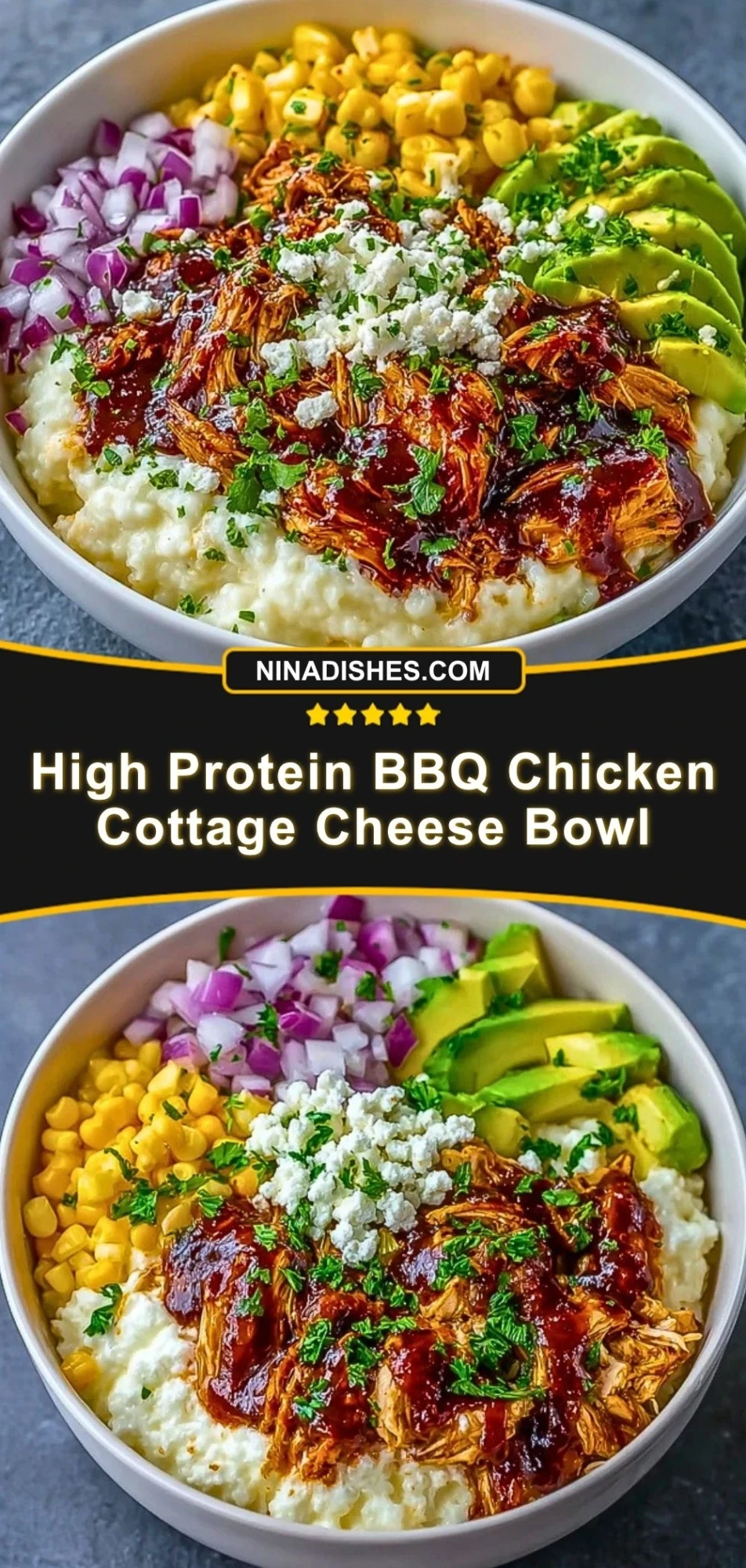 High Protein BBQ Chicken Cottage Cheese Bowl (3)