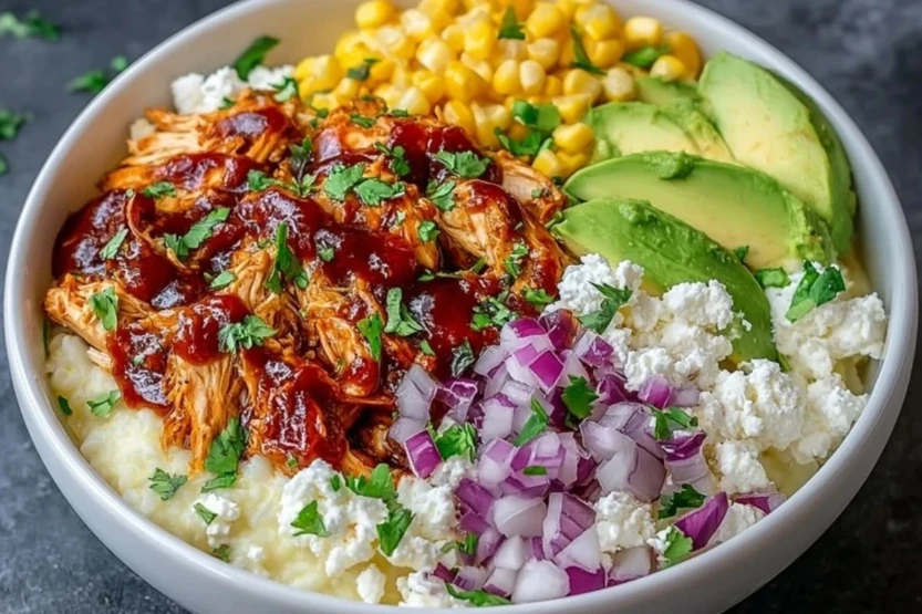 High Protein BBQ Chicken Cottage Cheese Bowl