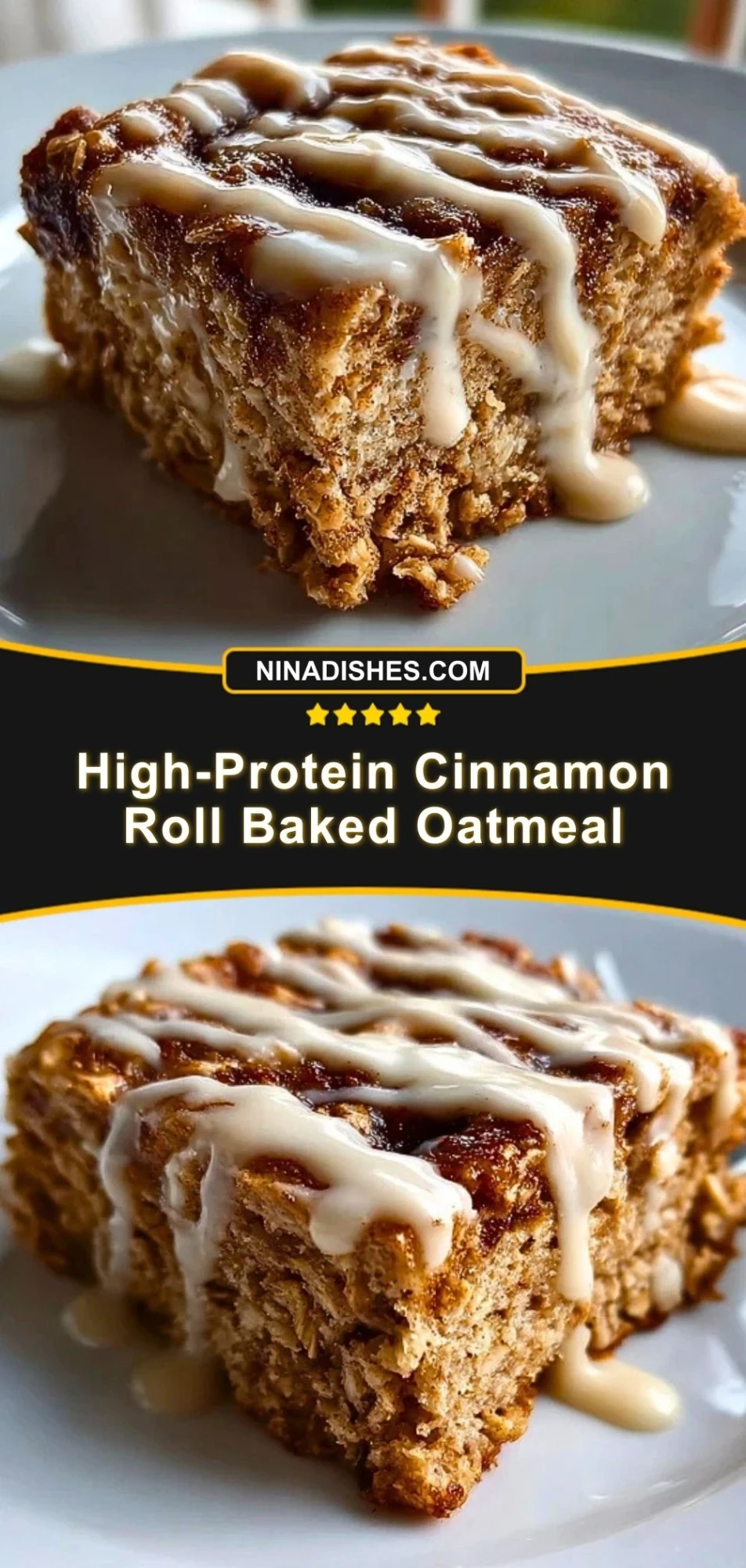 High-Protein Cinnamon Roll Baked Oatmeal (3)