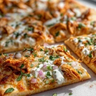 Spicy Buffalo Chicken Flatbread Pizza