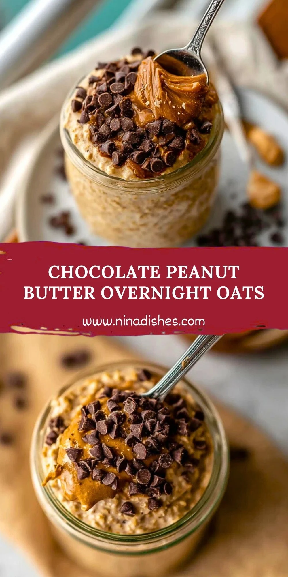 Chocolate Peanut Butter Overnight Oats (2)