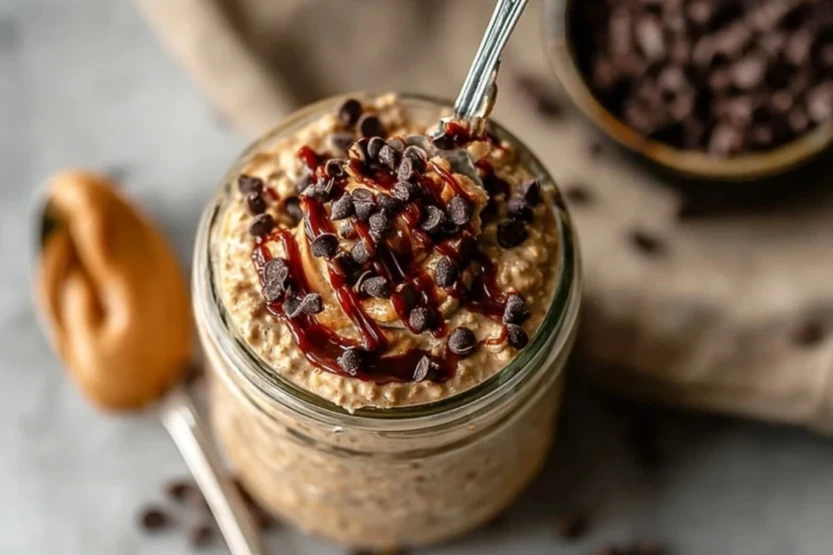Chocolate Peanut Butter Overnight Oats