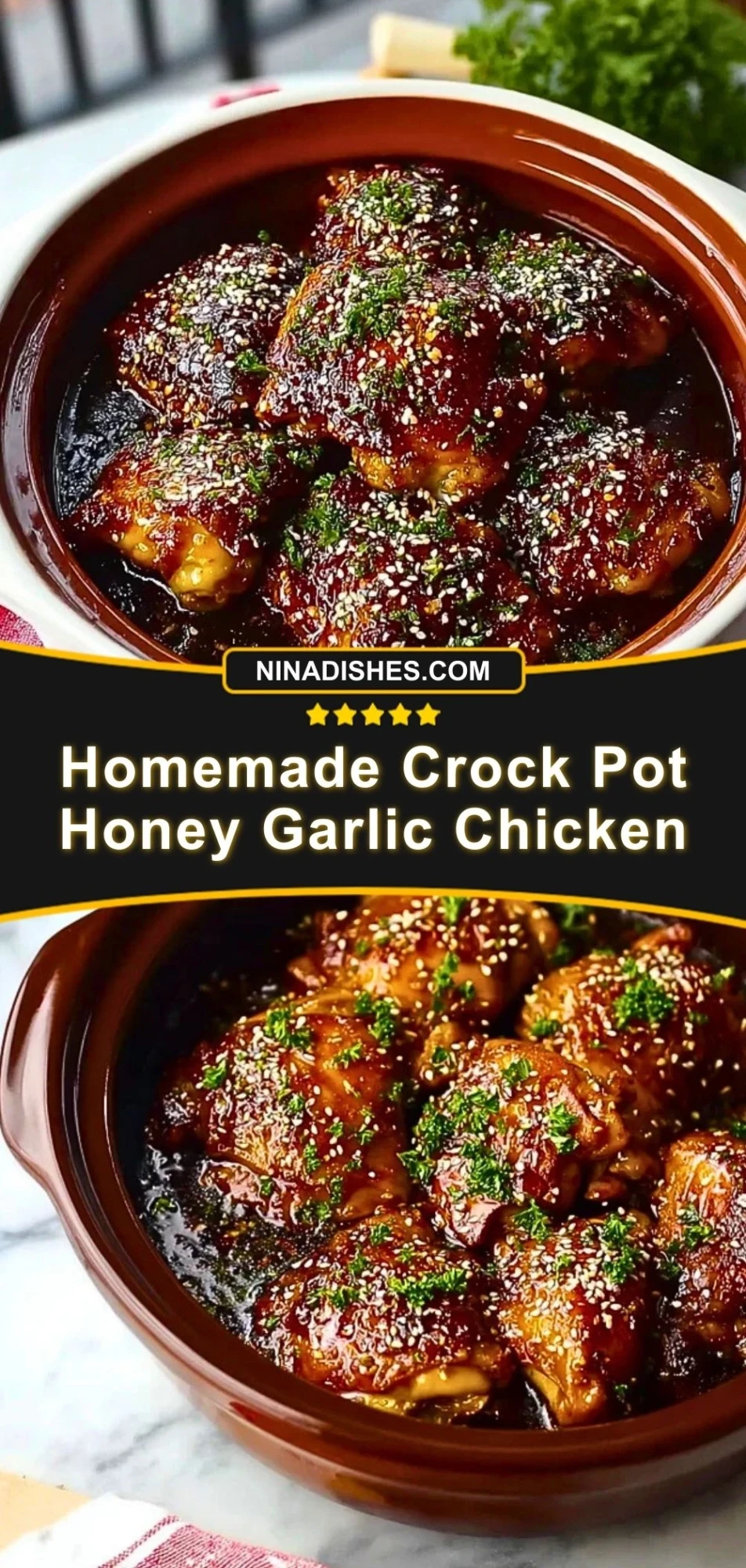 Homemade Crock Pot Honey Garlic Chicken (3)