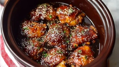 Homemade Crock Pot Honey Garlic Chicken