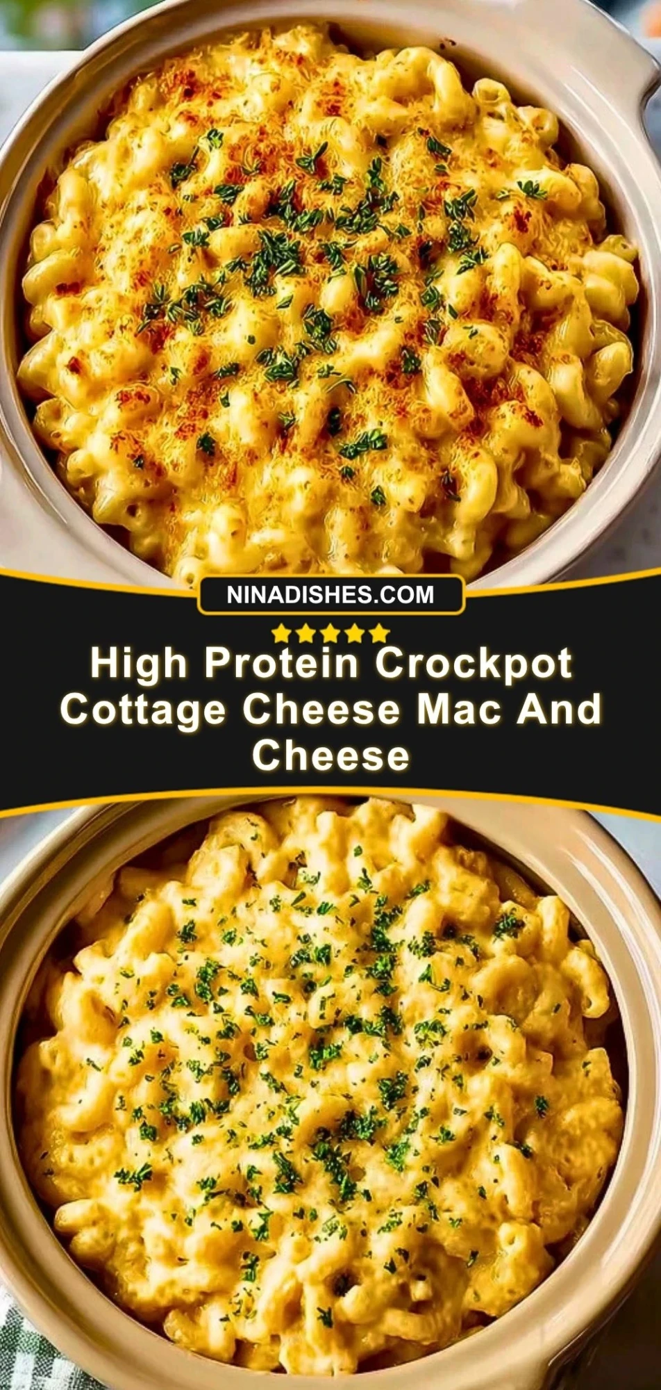 High Protein Crockpot Cottage Cheese Mac And Cheese (3)