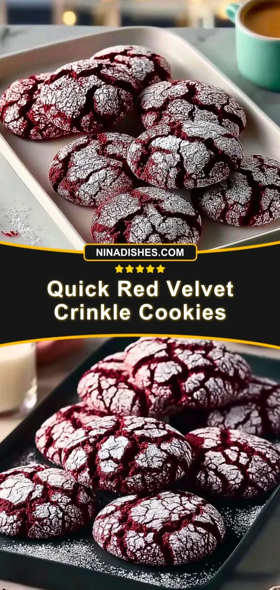 Quick Red Velvet Crinkle Cookies (3)