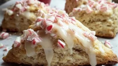 Peppermint White Chocolate Scones