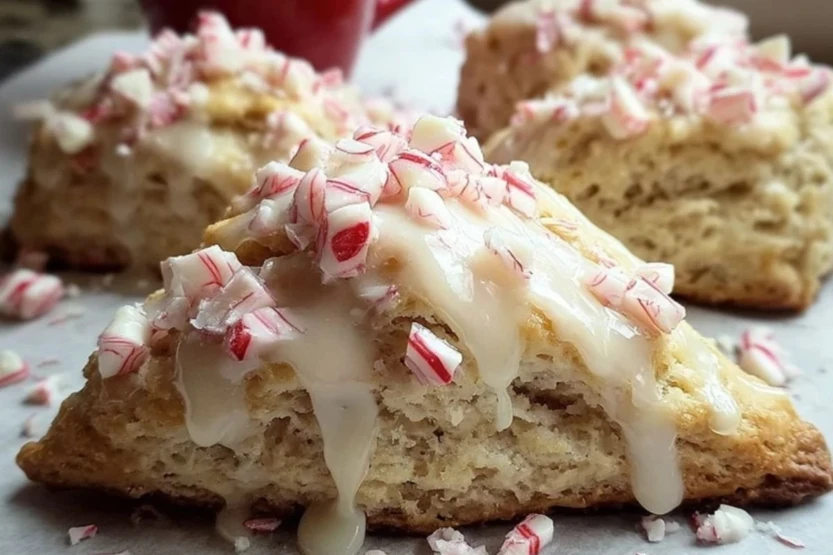 Peppermint White Chocolate Scones