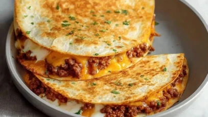 Easy Cheesy Ground Beef Quesadillas