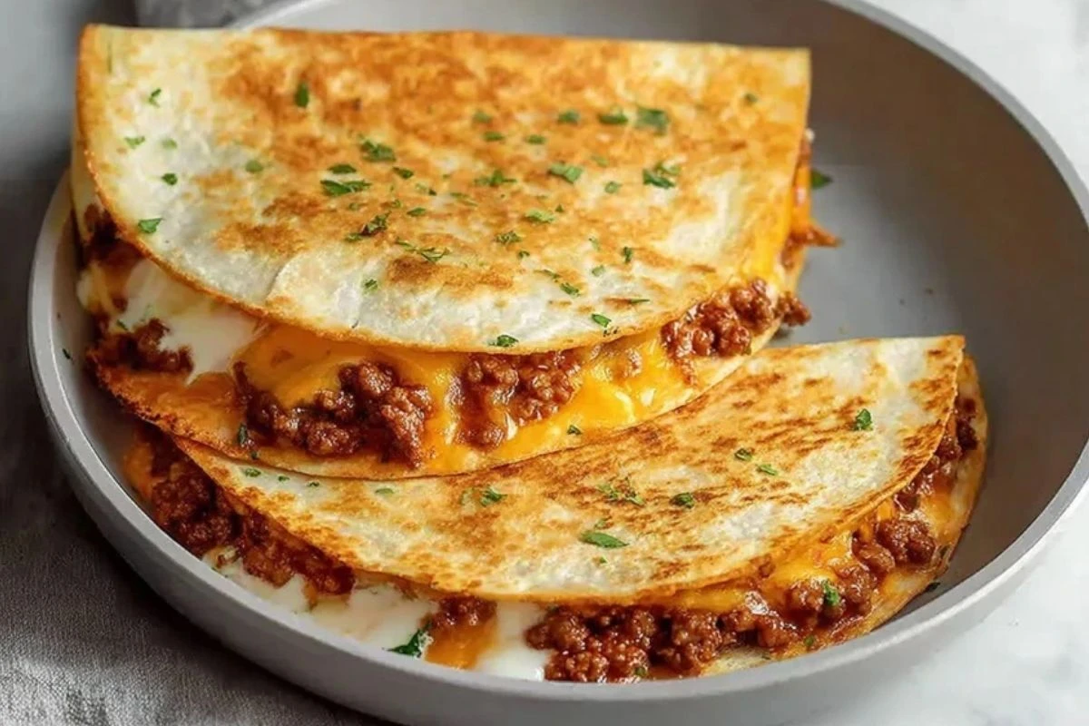 Easy Cheesy Ground Beef Quesadillas