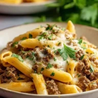 Best Cheesy Ground Beef Pasta