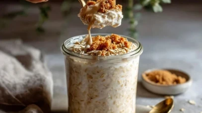 Quick Biscoff Overnight Oats
