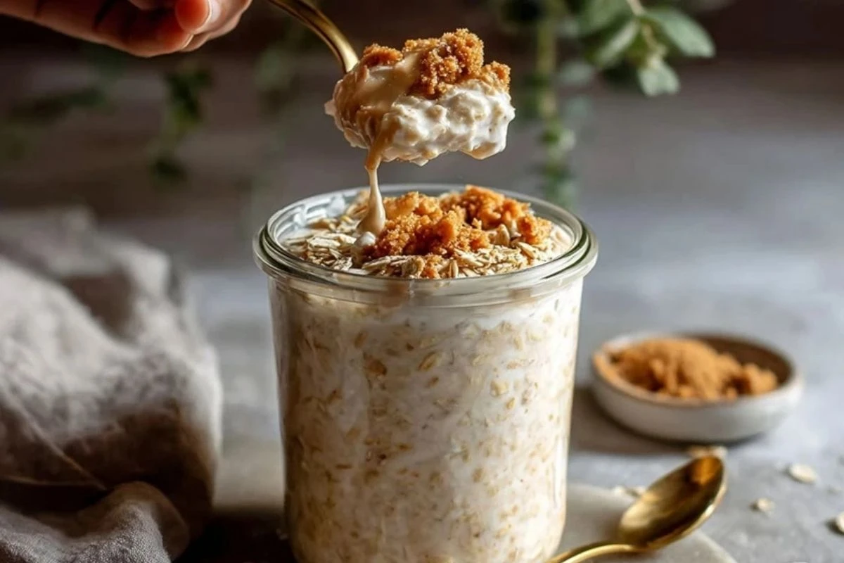 Quick Biscoff Overnight Oats