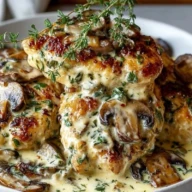 Creamy Mushroom Asiago Chicken