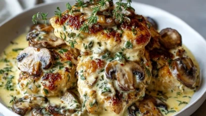 Creamy Mushroom Asiago Chicken