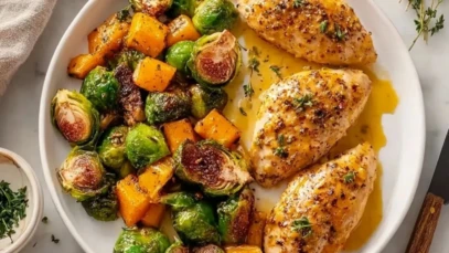 Sheet Pan Honey Dijon Chicken with Veggies