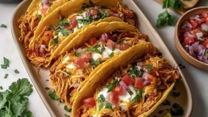 Perfect Slow Cooker Shredded Chicken Tacos