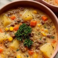 Wholesome Ground Beef Potato Soup