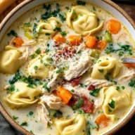 Easy One-Pot Chicken Tortellini Soup