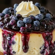 White Chocolate Blueberry Cheesecake