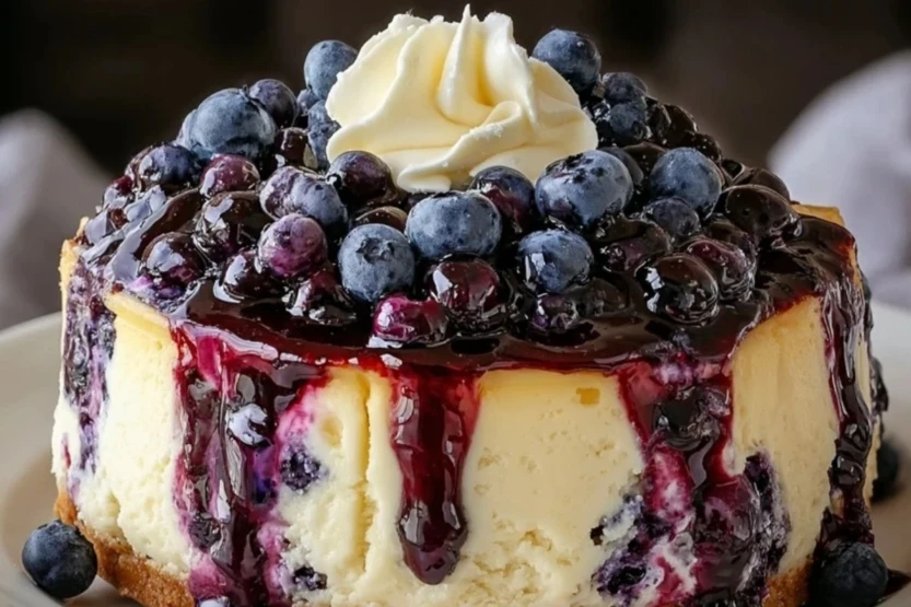 White Chocolate Blueberry Cheesecake
