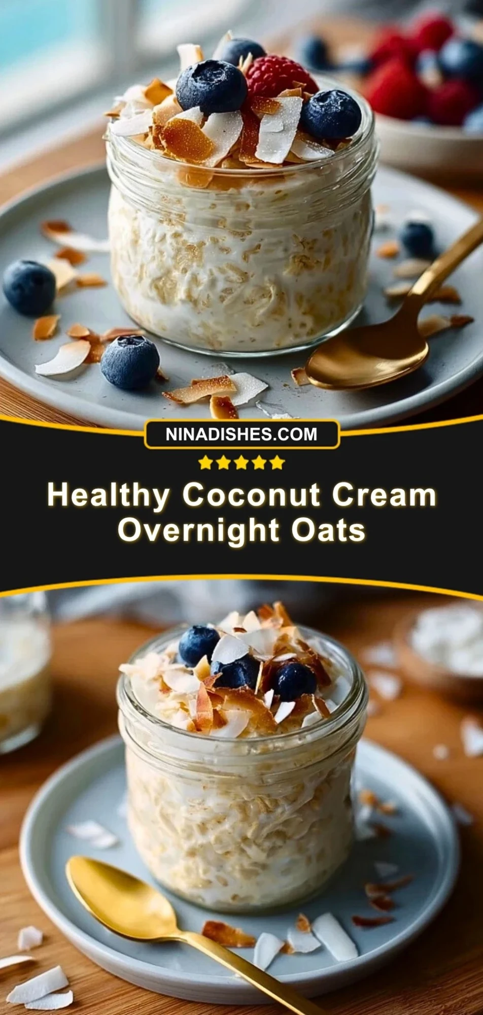 Healthy Coconut Cream Overnight Oats (3)