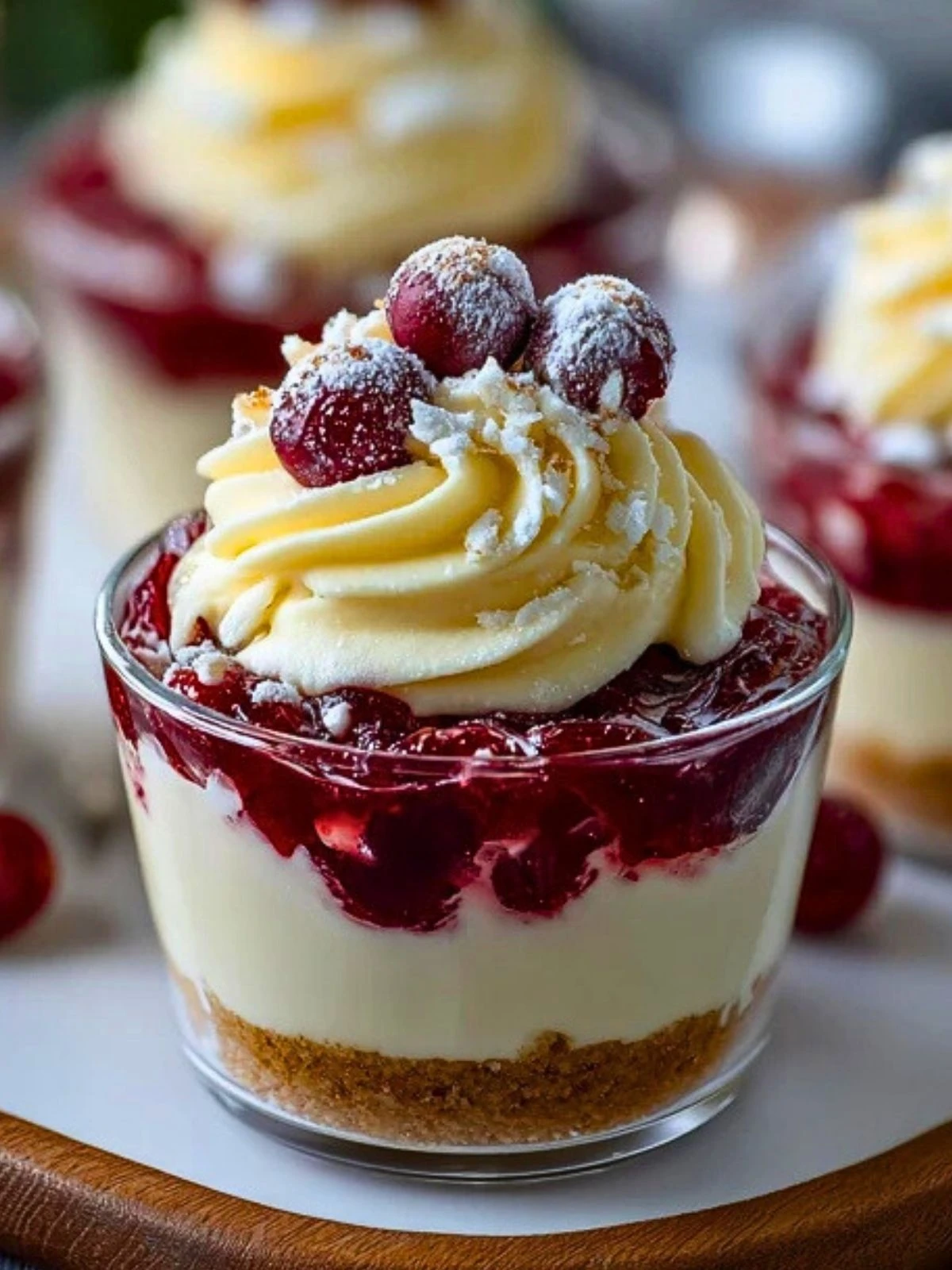 White Chocolate Cranberry Tiramisu Cups (1)