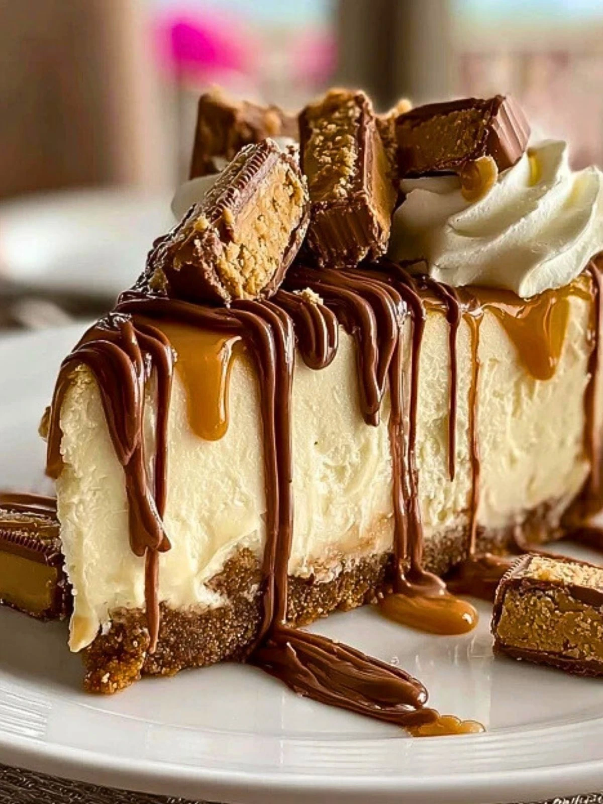 White Chocolate Reese’s Dream Cheesecake (1)