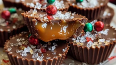 Christmas Chocolate Caramel Cups