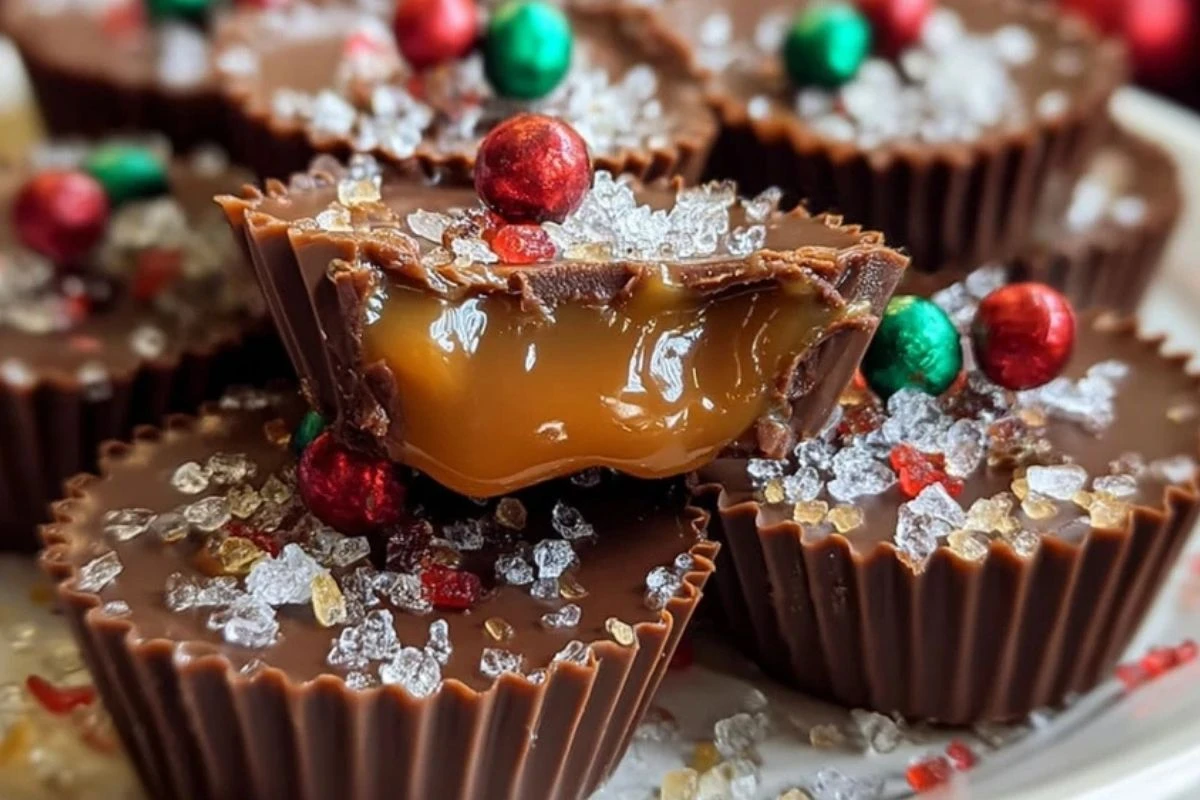 Christmas Chocolate Caramel Cups
