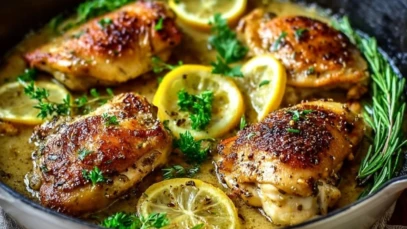 One Skillet Lemon Dijon Chicken