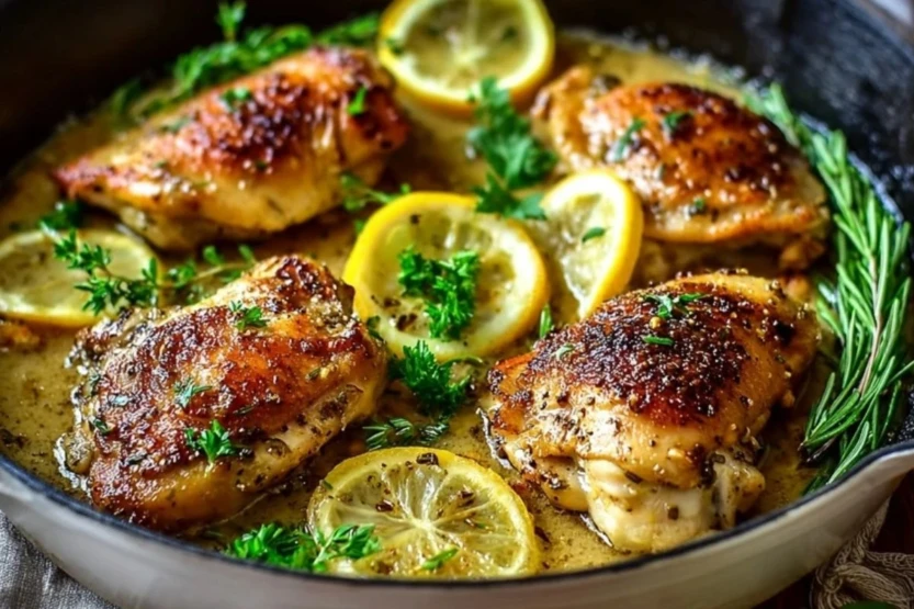 One Skillet Lemon Dijon Chicken