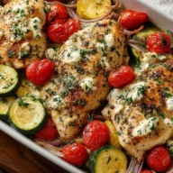 Sheet Pan Mediterranean Chicken & Zucchini