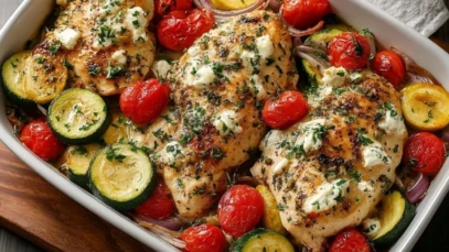 Sheet Pan Mediterranean Chicken & Zucchini